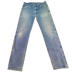 Rustler Mens Jeans 35x34 Light Wash Denim Straight Leg Work Casual
